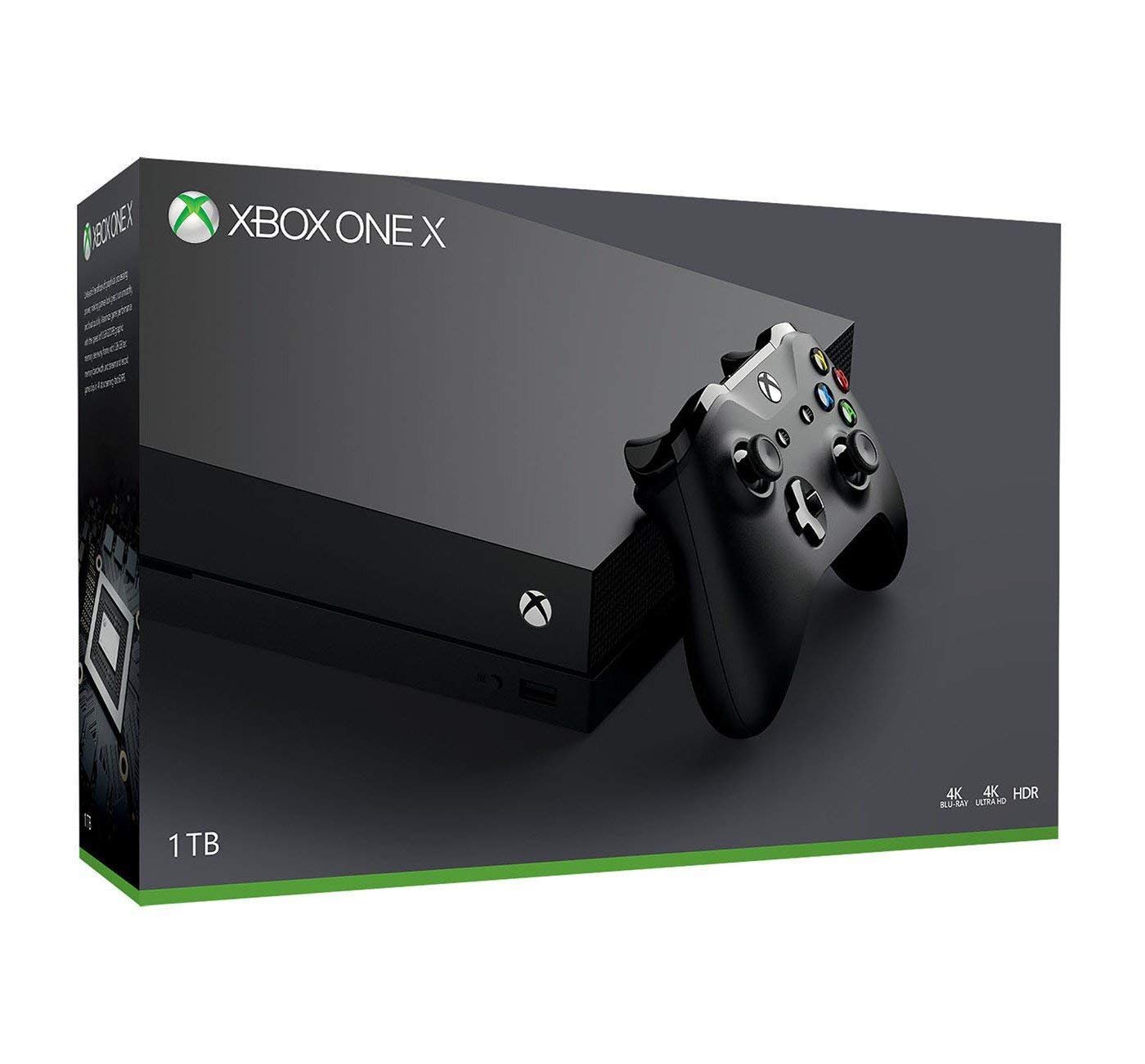 Microsoft Xbox One X 1TB Console with Wireless Controller: Enhanced, HDR, Native 4K, Ultra HD (2017 Model) (Renewed) - Flex Gamingproduct_type