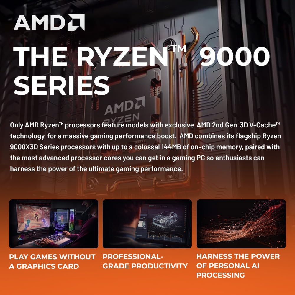 Skytech Gaming King 95 Desktop PC, Ryzen 7 9800X3D 4.7 GHz (5.2 GHz), NVIDIA RTX 5070 Ti 16GB, 2TB Gen4 NVMe SSD, 32GB DDR5 RAM 6000 RGB, 850W Gold PSU, 360mm ARGB AIO, Wi-Fi, Win 11