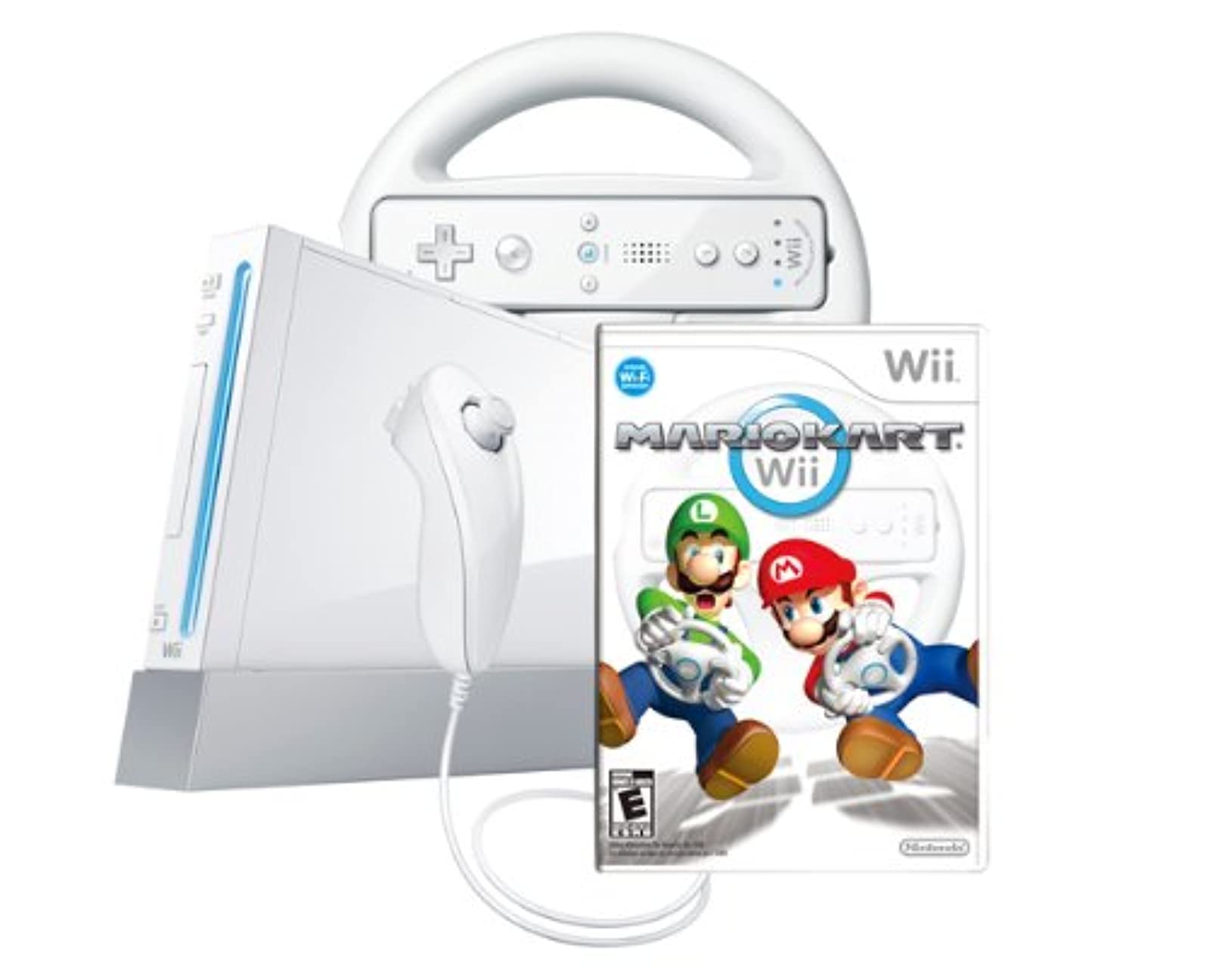 Wii Console with Mario Kart Wii Bundle - White - Flex Gamingproduct_type