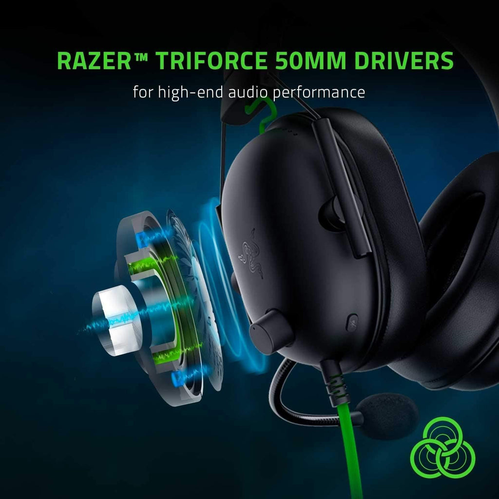Razer BlackShark V2 X Gaming Headset: 7.1 Surround Sound - 50mm Drivers - Memory Foam Cushion - for PC, PS4, PS5, Switch - 3.5mm Audio Jack - Black