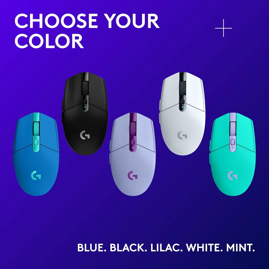 Logitech G305 Lightspeed Wireless Gaming Mouse, Hero Sensor, 12,000 DPI, Lightweight, 6 Programmable Buttons, 250h Battery, On-Board Memory, Compatible with PC, Mac - Black - Flex Gamingproduct_type