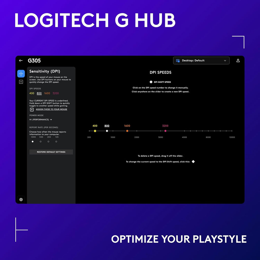 Logitech G305 Lightspeed Wireless Gaming Mouse, Hero Sensor, 12,000 DPI, Lightweight, 6 Programmable Buttons, 250h Battery, On-Board Memory, Compatible with PC, Mac - Black - Flex Gamingproduct_type