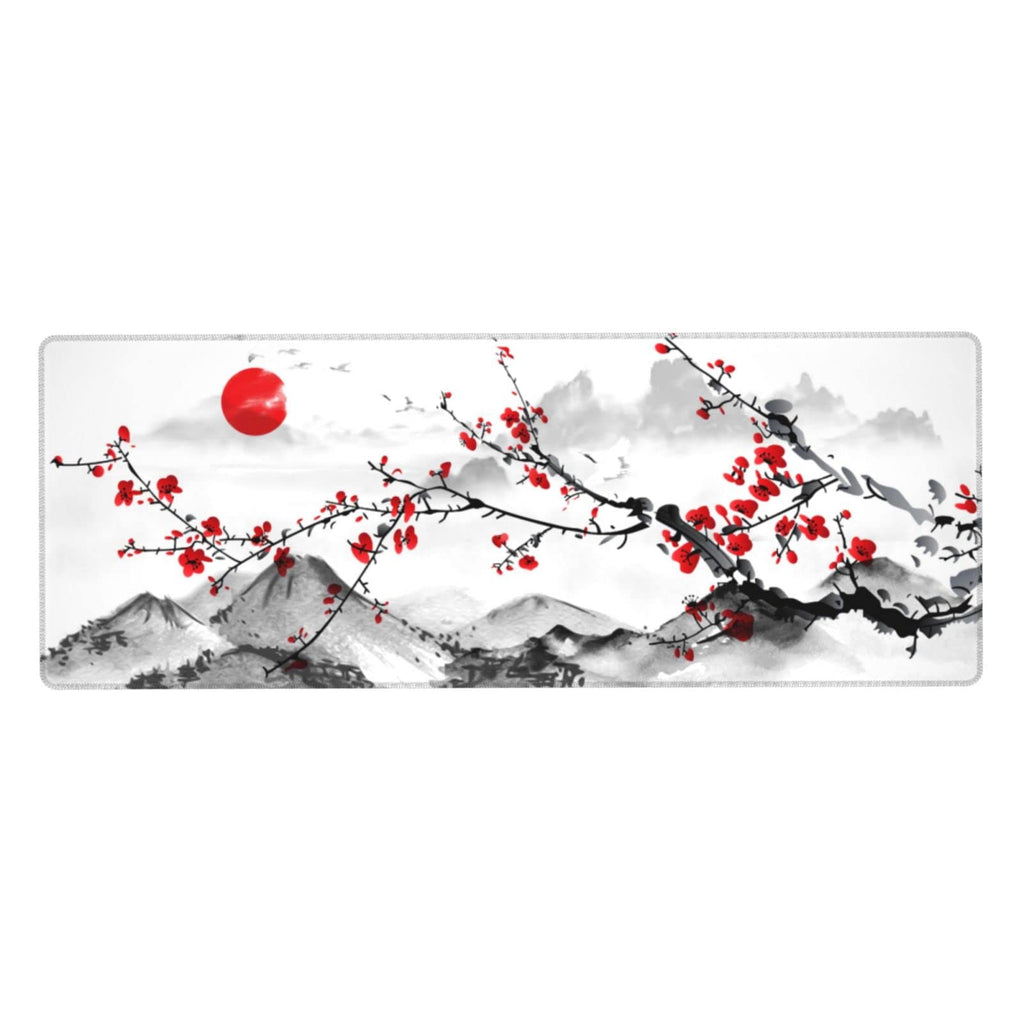 White Ukiyo-e Style Sports Car Large Gaming Mouse Pad Desktop Mat 31.5x11.8 Inch - Non-Slip Rubber Base - for Gamers - Perfect for Gamers & PC Enthusiasts - Flex Gamingproduct_type