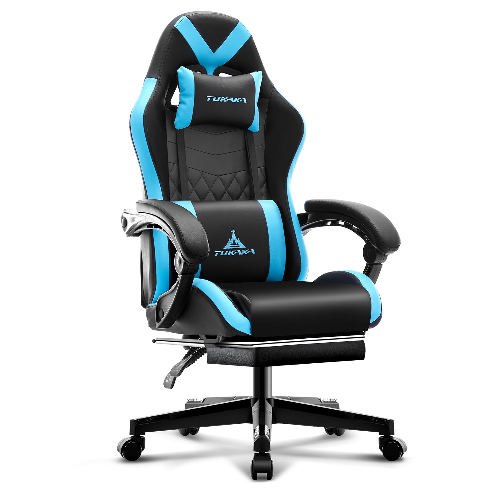 White Gaming Chair,Ergonomic Massage Office Desk Chair with Footrest | Pocket Spring Cushion,Reclining,Thick High Back,Headrest and Lumbar Support,Adjustable Leather Computer Chair Gamer Chair - Flex Gamingproduct_type
