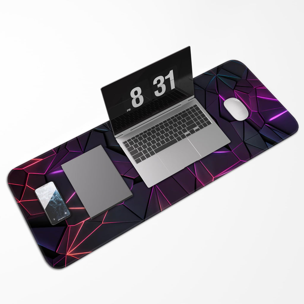 Japanese Dark Red Moon Gaming Mouse Pad, Extended Mouse Pad with Non-Slip Base, Full Keyboard Pad with Stitched Edges, Large Desk Pad for Gaming, Office, Home 31.5 x 11.8 Inch - Flex Gamingproduct_type