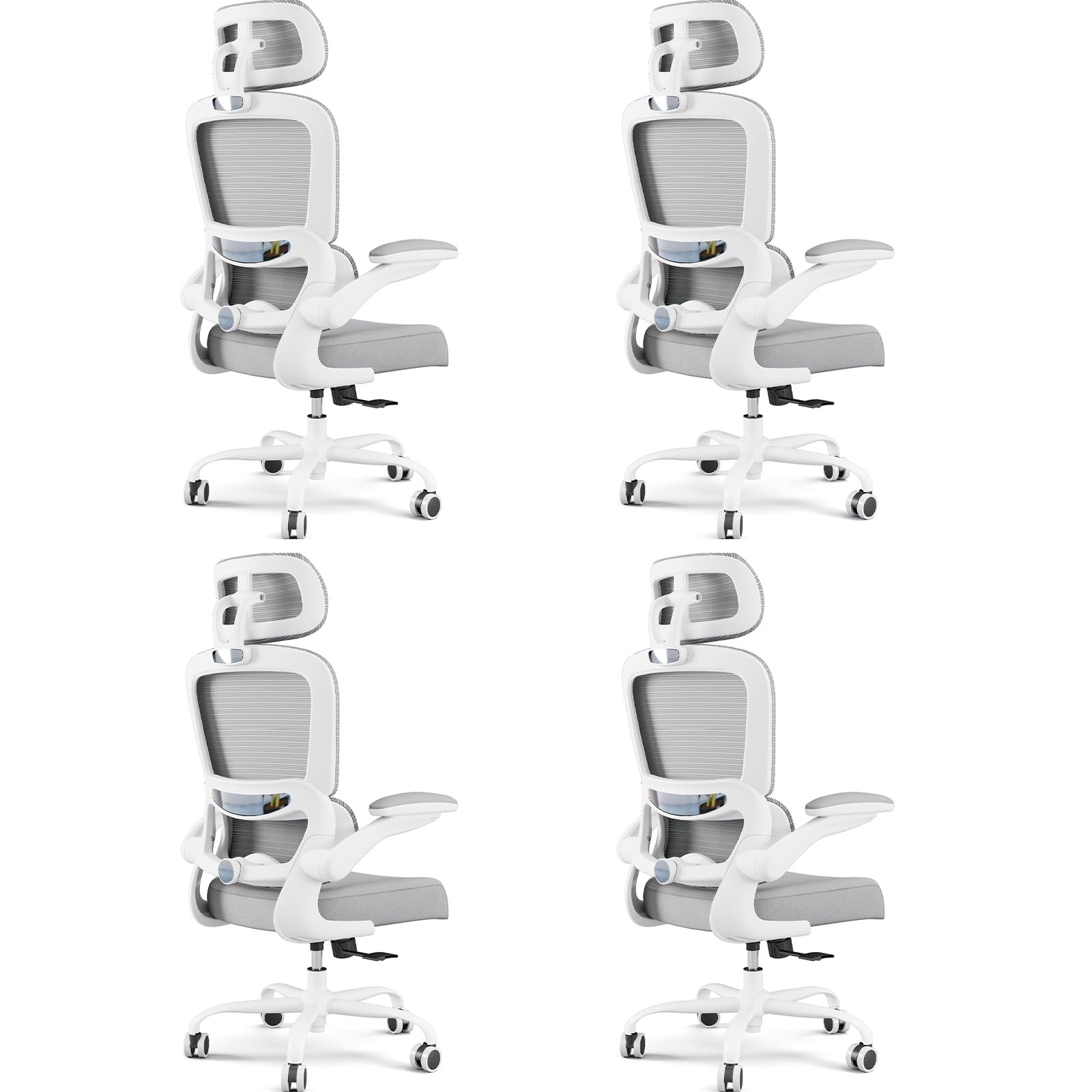 TRALT Office Chair Ergonomic Desk Chair, 330 LBS Home Mesh Office Desk Chairs with Wheels, Comfortable Gaming Chairs (1, Black) - Flex Gamingproduct_type
