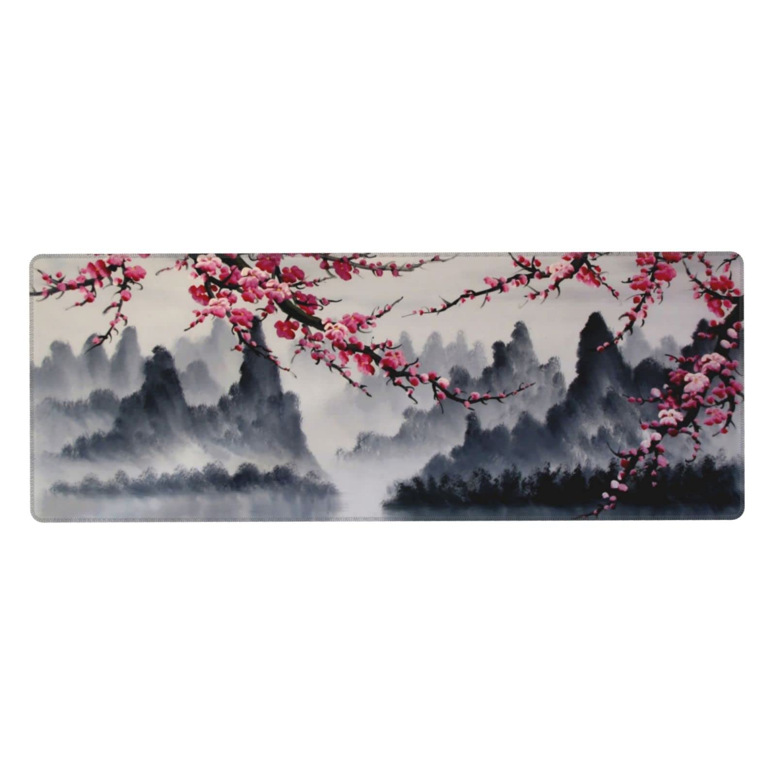 White Ukiyo-e Style Sports Car Large Gaming Mouse Pad Desktop Mat 31.5x11.8 Inch - Non-Slip Rubber Base - for Gamers - Perfect for Gamers & PC Enthusiasts - Flex Gamingproduct_type
