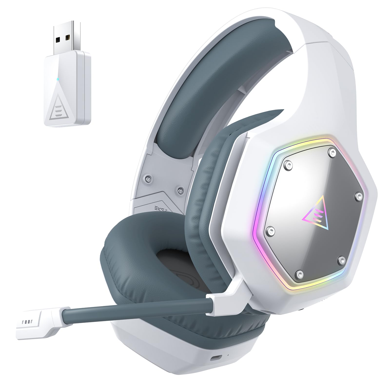 EKSA E1000 USB Gaming Headset for PC, Computer Headphones with Microphone/Mic Noise Cancelling, 7.1 Surround Sound, RGB Light - Wired Headphones for PS4, PS5 Console, Laptop, Call Center - Flex Gamingproduct_type