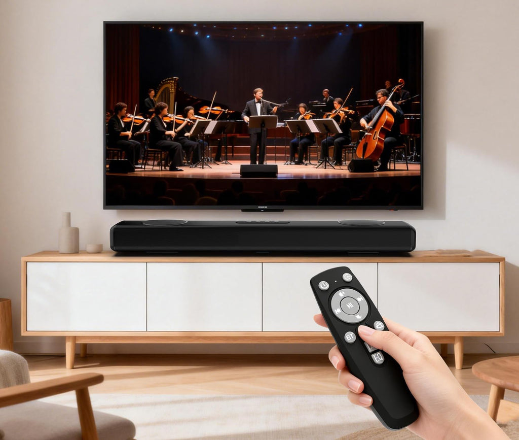 100W Sound Bar for Smart TV, 2.2 ch Soundbar with Bluetooth 5.3/ARC/Opt/AUX Connect, Surround Sound System for TV with 4 Speakers, Home Audio Surround Sound System for TV PC Projector - Flex Gamingproduct_type