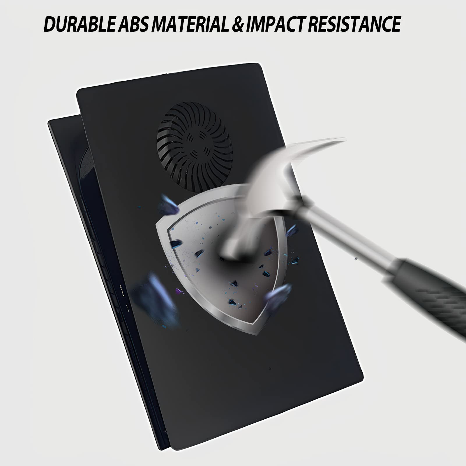 Digital Edition Faceplate Cover Shell with Cooling Vents for PS5 Console Face Plate, Accessories Compatible with PlayStation 5 Protective Replacement Panels (Gray Camouflage) - Flex Gamingproduct_type