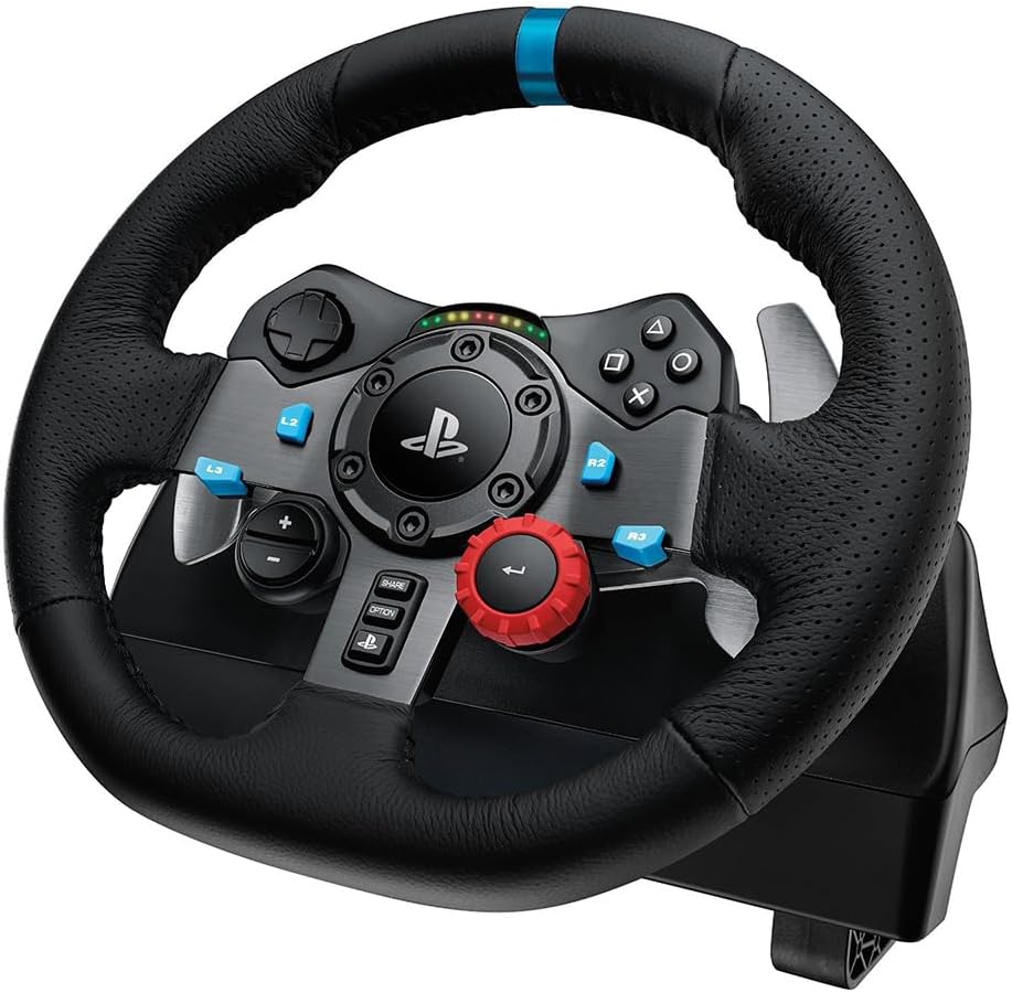 Logitech G29 Driving Force Racing Wheel and Floor Pedals, Real Force Feedback, Stainless Steel Paddle Shifters, Leather Steering Wheel Cover for PS5, PS4, PC, Mac - Flex Gamingproduct_type