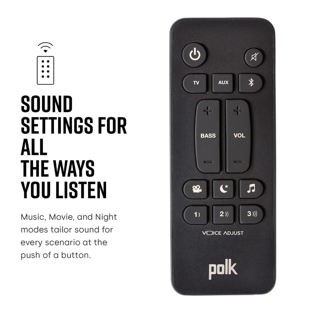 Polk Audio Signa S2 Sound Bar for Smart TV with Subwoofer, Wireless – Exclusive VoiceAdjust Technology, Ultra-Slim Design, Works with 4K & HD TVs, HDMI & Optical, Bluetooth, Wireless Streaming - Flex Gamingproduct_type