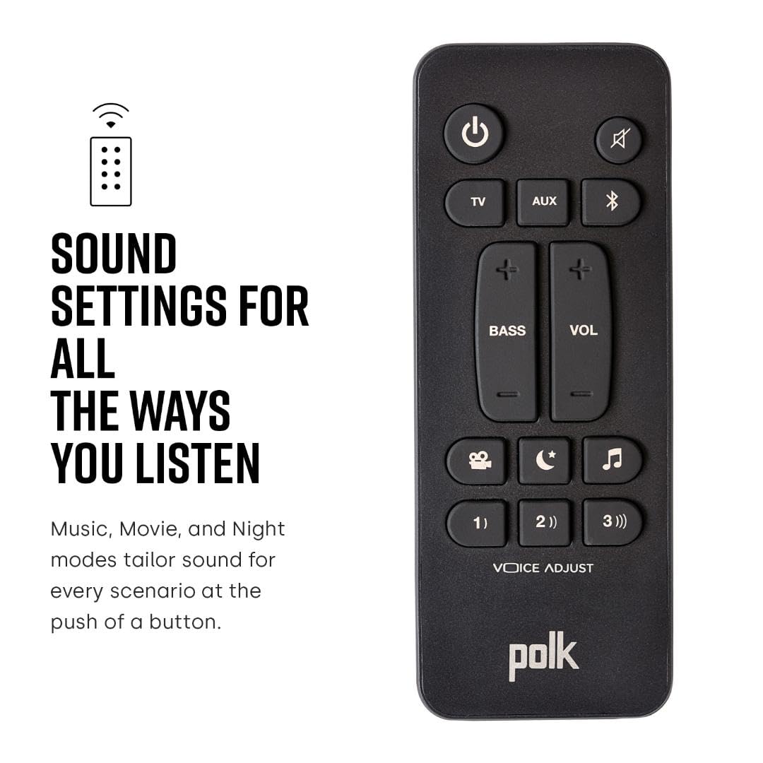 Polk Audio Signa S2 Sound Bar for Smart TV with Subwoofer, Wireless – Exclusive VoiceAdjust Technology, Ultra-Slim Design, Works with 4K & HD TVs, HDMI & Optical, Bluetooth, Wireless Streaming - Flex Gamingproduct_type
