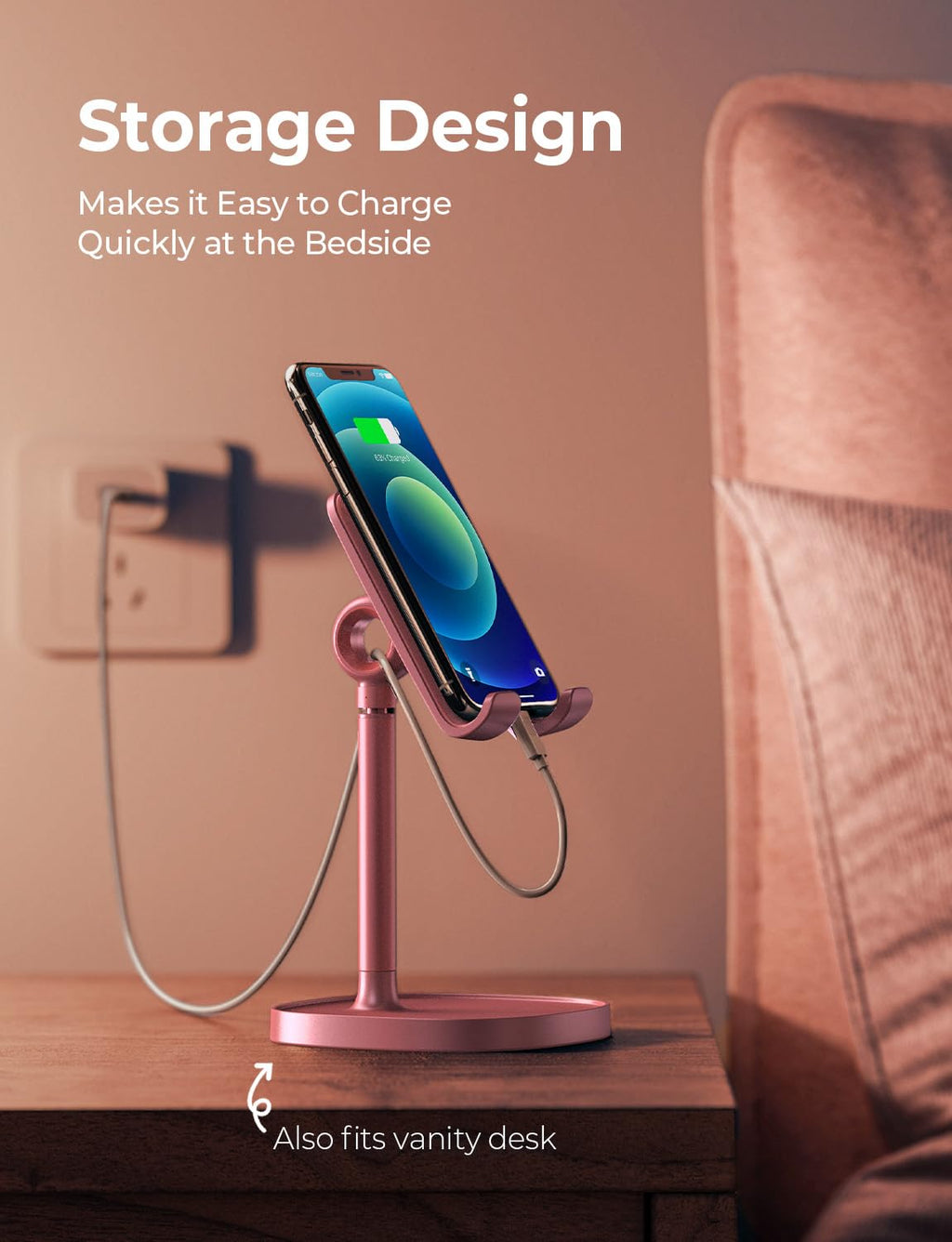 LISEN Cell Phone Stand Phone Holder for Desk Office Decor, Office Desk Accessories Women PC Gaming Essentials iPhone Stand Gadgets Men Gift for Father Fit OtterBox Case Switch iPad Air Tablet 4-10 in - Flex Gamingproduct_type