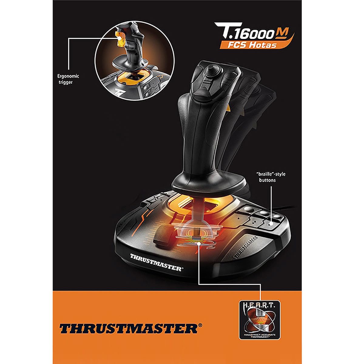 Thrustmaster T16000M FCS Space Sim Duo Combat Flight Sim Joystick - PC | Dual Hall-Effect sticks, 32 programable buttons, weighted bases, 8-way hat switch, 4 axes, twist rudder, integrated throttle - Flex Gamingproduct_type