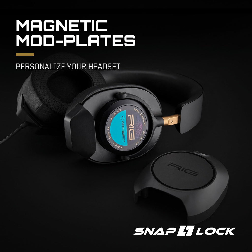 RIG R5 Spear PRO HS Wired Gaming Headset Officially Licensed for PlayStation, PS5, PS4, PC - 40mm Graphene Drivers, Tempest 3D Audio, Flip-to-Mute Mic, Memory Foam Cushions, 3.5mm -Black - Flex Gamingproduct_type
