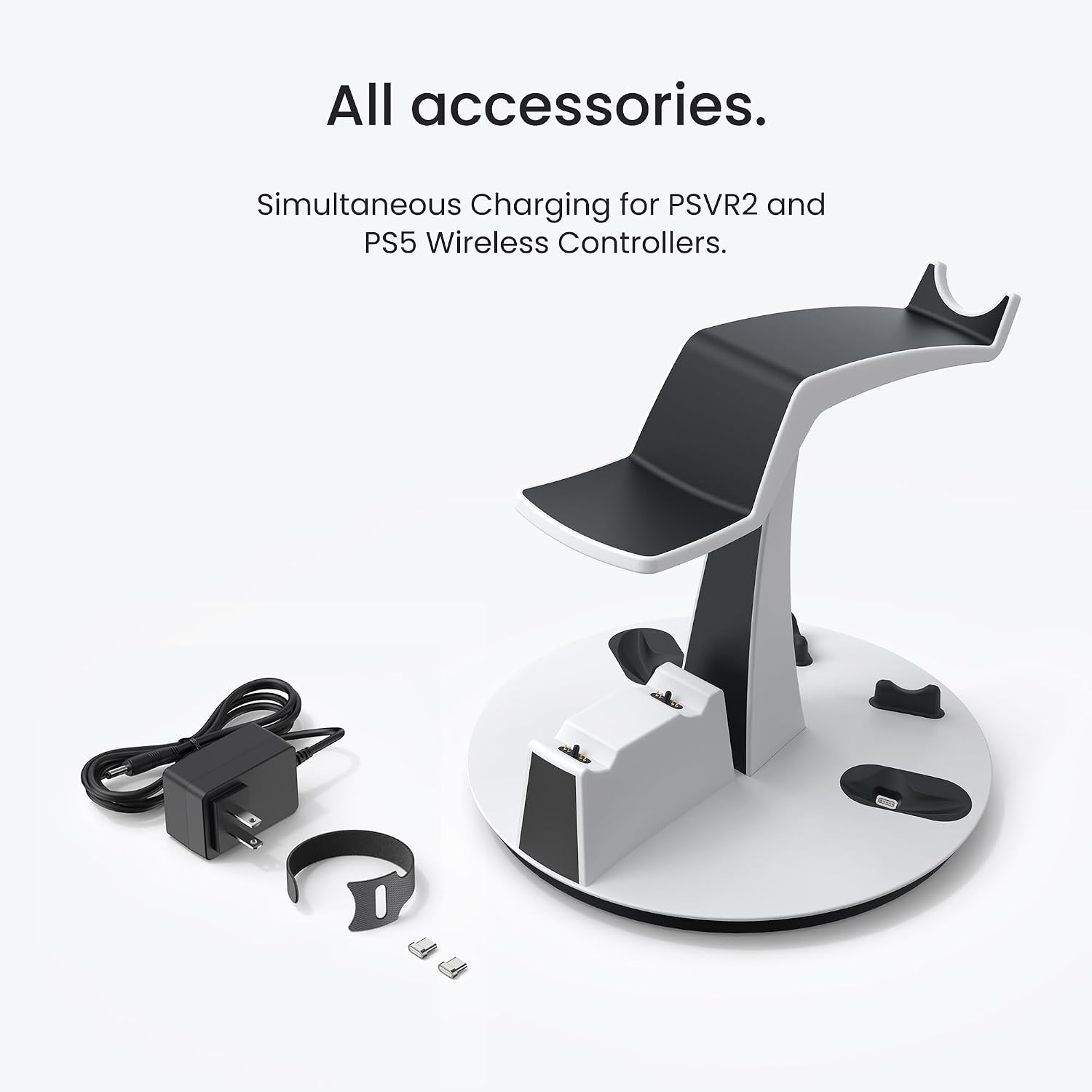 KIWI design D2 3-in-1 Controller Charging Station for PSVR2 and PS5 with VR Display Stand and LED-Charging Indicator - Flex Gamingproduct_type