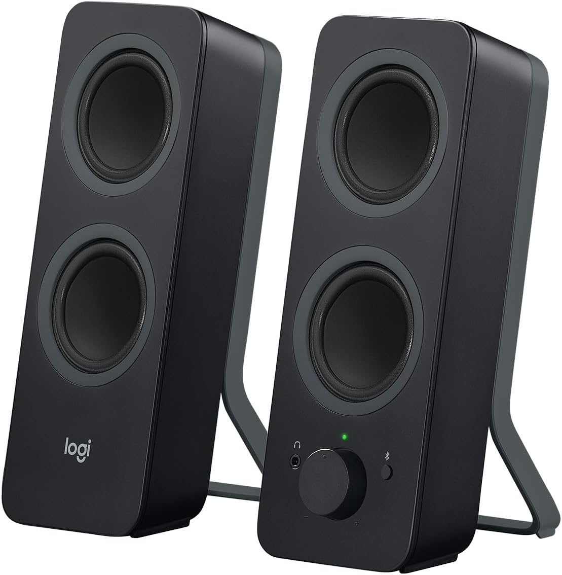 Logitech Z207 2.0 Stereo Computer Speakers with Bluetooth | 10 Watts peak power, active drivers with passive radiators, 3.5 mm input and headphone jack, ideal for PC setups