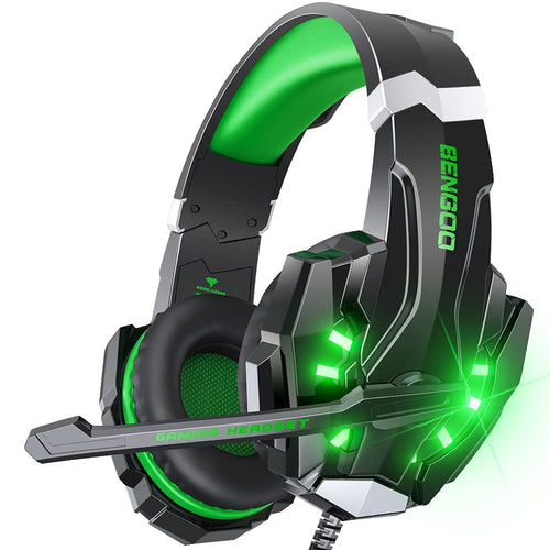 BENGOO G9000 Stereo Gaming Headset for PS4 PC Xbox One PS5 Controller, Noise Cancelling Over Ear Headphones with Mic, LED Light, 7.1 Surround Sound, Soft Memory Earmuffs for Nintendo Xbox Series X|S - Flex Gamingproduct_type
