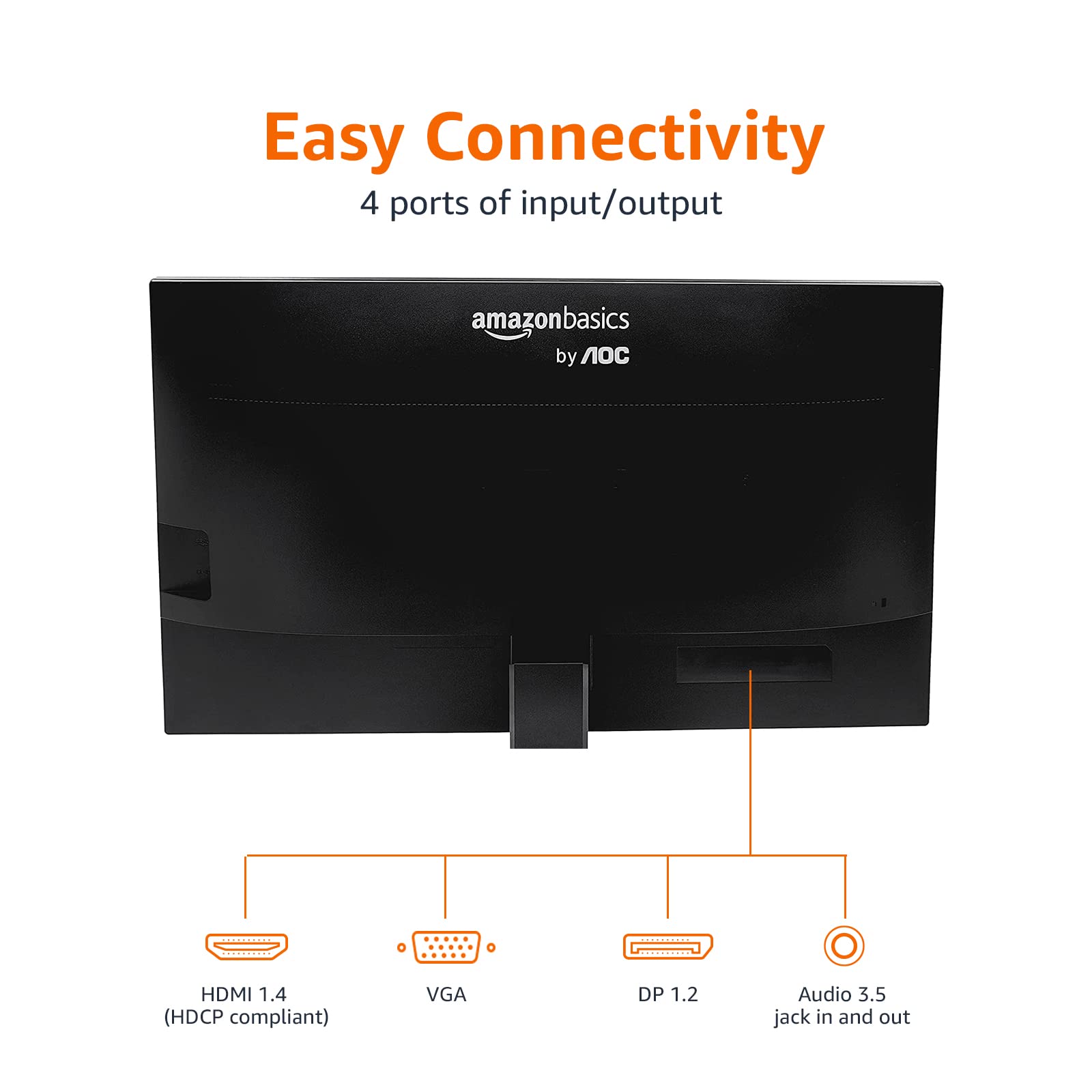 Amazon Basics 24-inch Full HD IPS Monitor, 75 Hz, 1080P, HDMI, Display Port and VGA Input, Adjustable Stand, VESA Compatible, Built-in Speakers for Office and Home, Black - Flex Gamingproduct_type