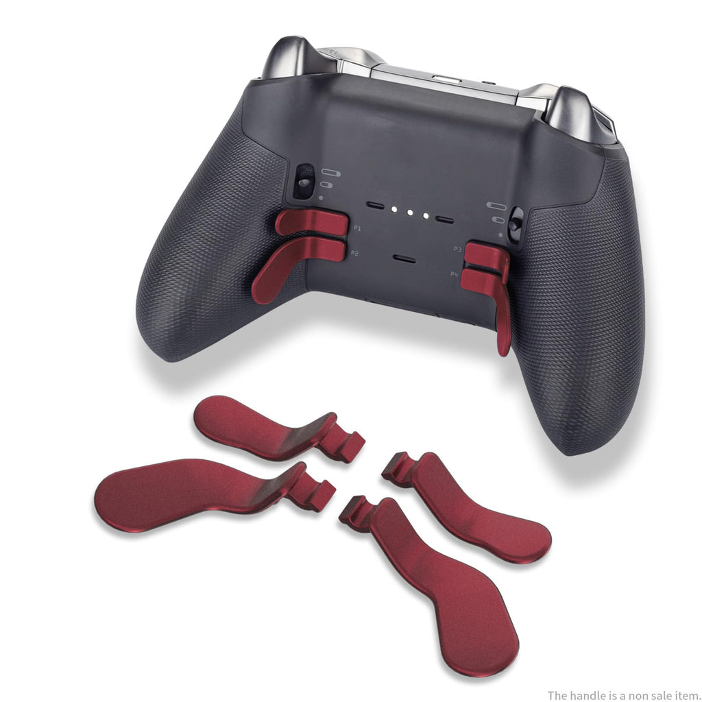 CHARM FOCUS 16-in-1 Metal Thumbsticks Replacement Kits for Xbox Elite Series 2, Xbox Elite 2 Controller Accessories, Includes Magnetic Joysticks, Paddles, Silicone Caps, D-Pads, 1 Tool (Volcano Red) - Flex Gamingproduct_type