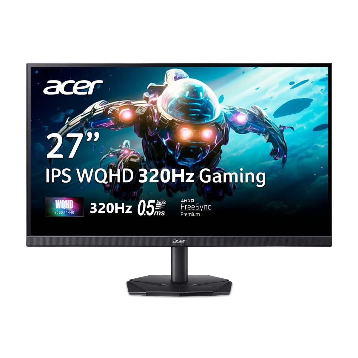 acer Nitro 27 Inch QHD 2560 x 1440 IPS Gaming Monitor | AMD FreeSync | Up to 180Hz Refresh | Up to 0.5ms | DCI-P3 95% | HDR 10 Support | One Display Port 1.2 & Two HDMI 2.0 | KG271U N3bmiipx - Flex Gamingproduct_type