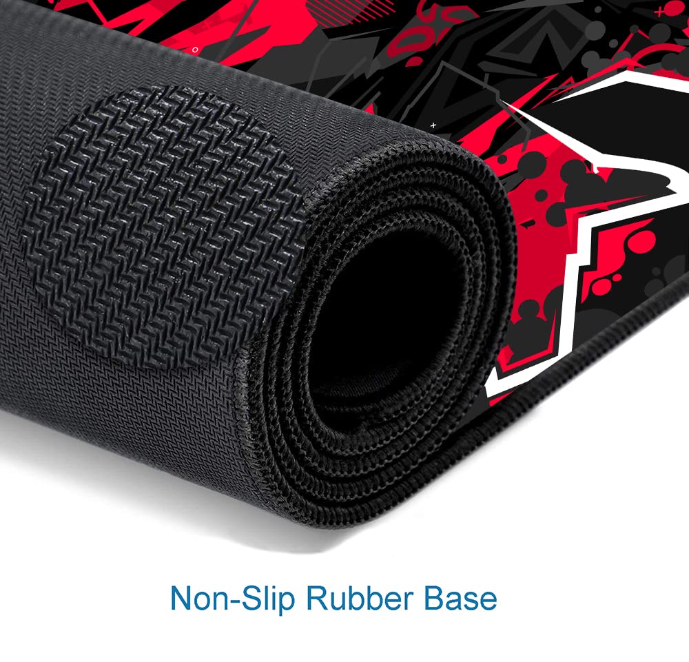 Gaming Mouse Pad, Large Non-Slip Rubber Base Mousepad, Keyboard Mouse Mat, Desk Pad with Stitched Edges, 31.5x11.8inch, Dazzling Galaxy - Flex Gamingproduct_type