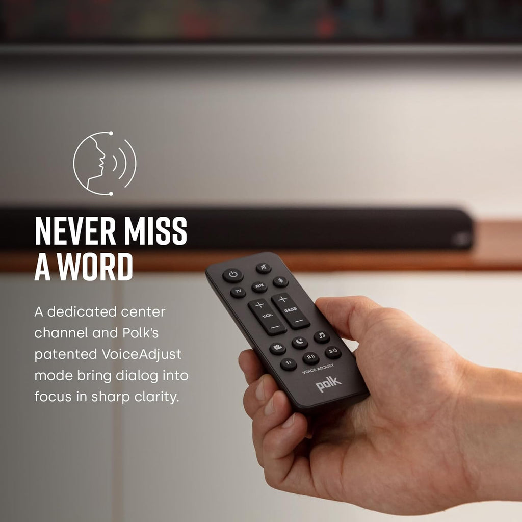 Polk Audio Signa S2 Sound Bar for Smart TV with Subwoofer, Wireless – Exclusive VoiceAdjust Technology, Ultra-Slim Design, Works with 4K & HD TVs, HDMI & Optical, Bluetooth, Wireless Streaming - Flex Gamingproduct_type