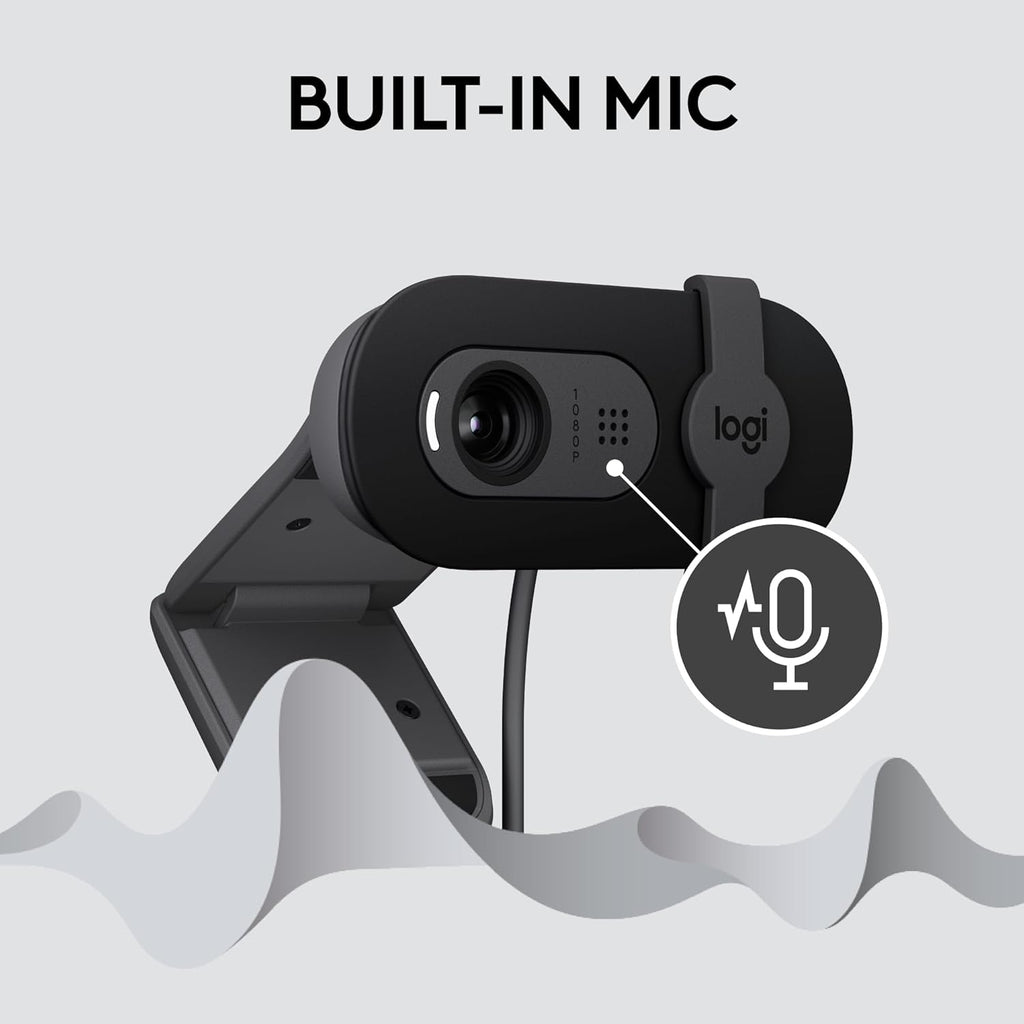 Logitech Brio 101 Full HD 1080p Webcam for Meetings, Streaming, Desktop, Laptop, PC - Built-in Mic, Shutter, Works with Zoom, Microsoft Teams, Nintendo Switch 2’s new GameChat Mode, USB-A,-Black - Flex Gamingproduct_type