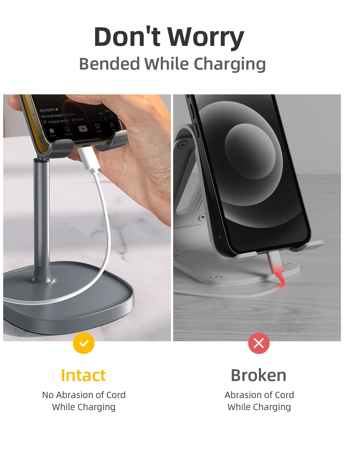 LISEN Cell Phone Stand Phone Holder for Desk Office Decor, Office Desk Accessories Women PC Gaming Essentials iPhone Stand Gadgets Men Gift for Father Fit OtterBox Case Switch iPad Air Tablet 4-10 in - Flex Gamingproduct_type