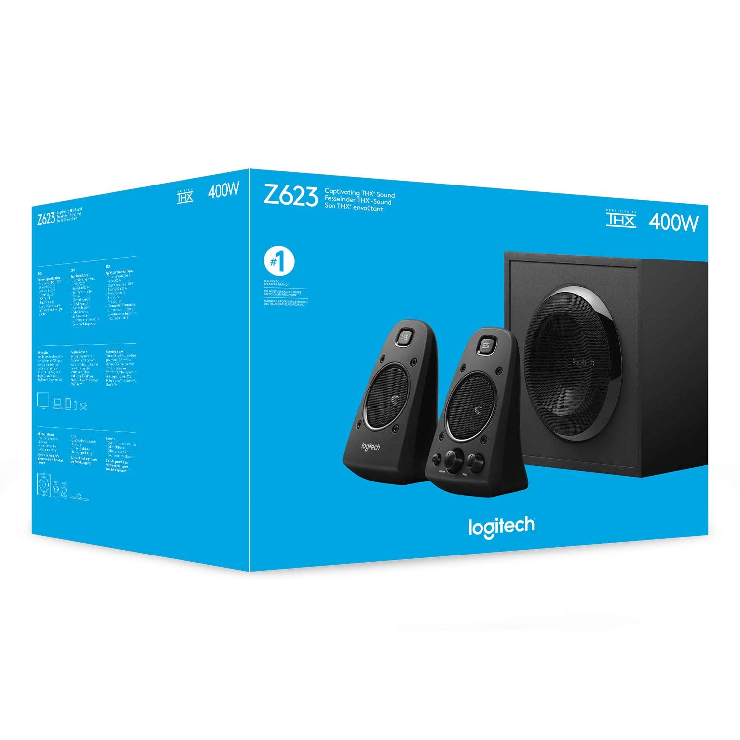 Logitech Z625 Powerful THX® Certified 2.1 Speaker System with Optical Input - Flex Gamingproduct_type