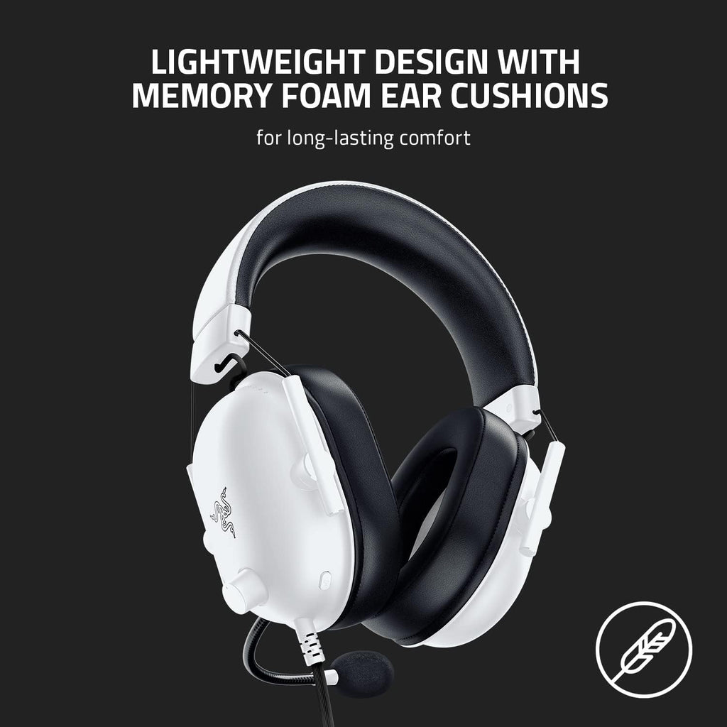 Razer BlackShark V2 X Gaming Headset: 7.1 Surround Sound - 50mm Drivers - Memory Foam Cushion - for PC, PS4, PS5, Switch - 3.5mm Audio Jack - Black