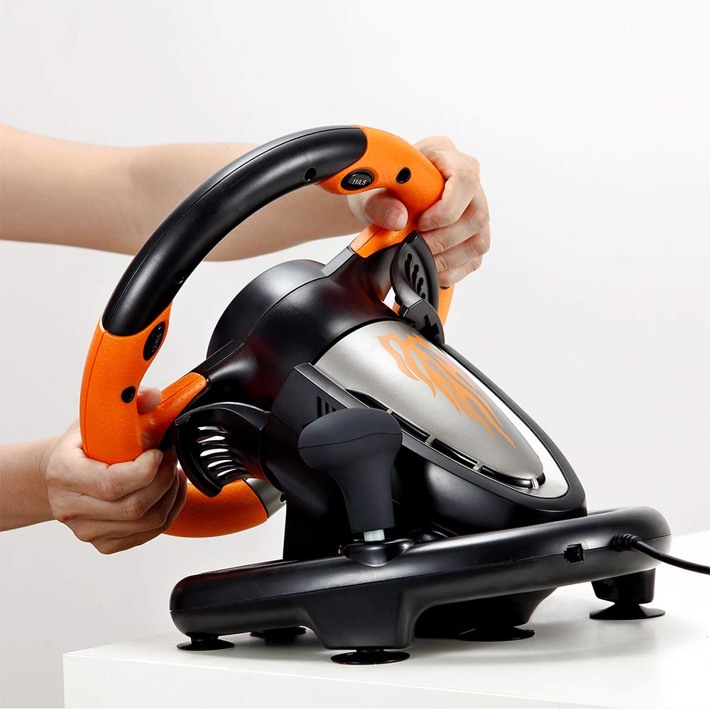 PXN V3 Pro Gaming Steering Wheel with Pedals | Dual Motor Vibration Feedback, Beginner Sim Racing Wheel for PC, PS4, Xbox Series S, Xbox Series X, Xbox One and Switch - Flex Gamingproduct_type