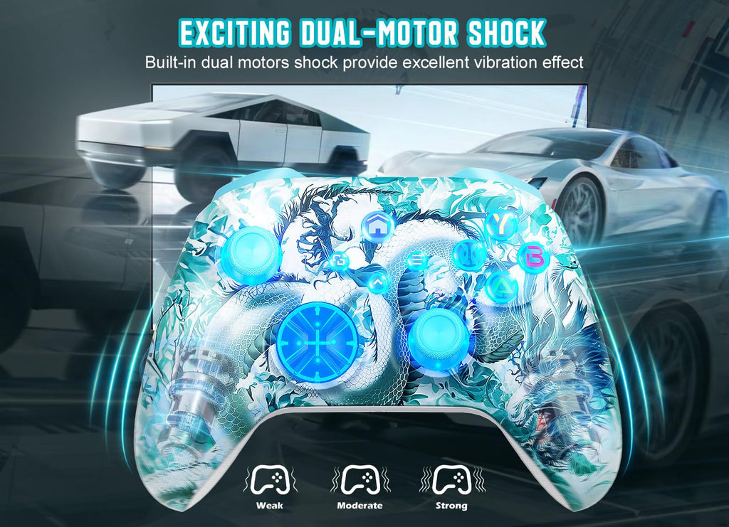 Gamrombo Wireless Gaming Controller Replacement for Xbox One, Xbox Series X|S, Xbox One S|X Controller with Hall Triggers, Hall Joysticks, Adjust RGB Light, Marco, Turbo, Audio Jack - Flex Gamingproduct_type