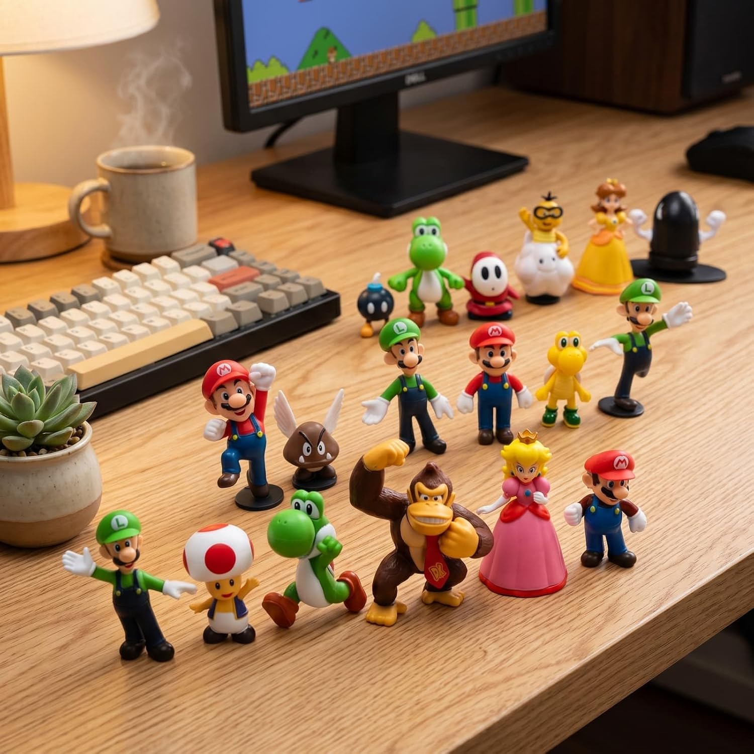 18 Pcs Mario Figurines Set, Mario Mini Collection Figures, Ideal for Cake Toppers & Party Scene Decor - Flex Gamingproduct_type