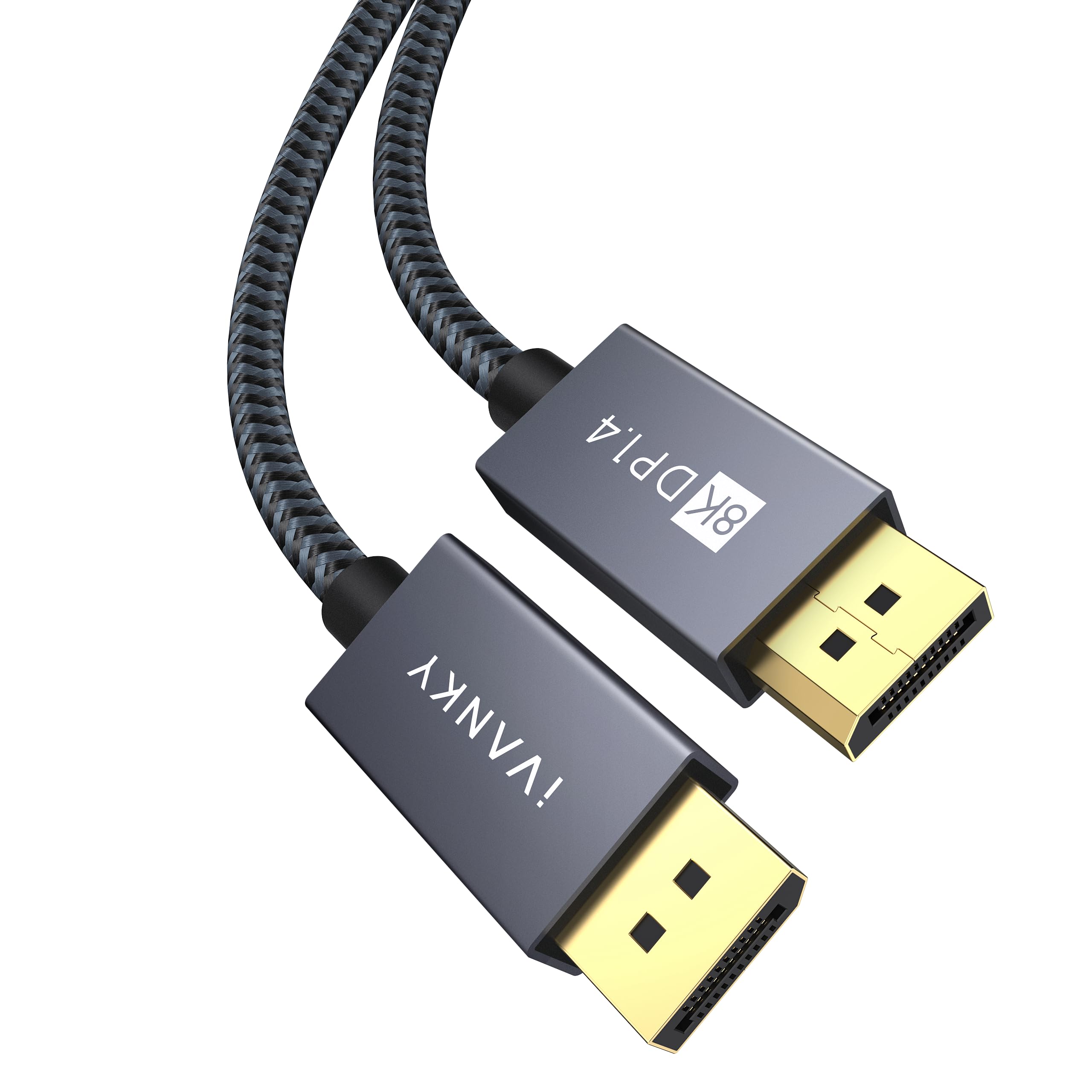 IVANKY 8K DisplayPort Cable 1.4, VESA Certified DP Cable 6.6ft (8K@60Hz, 4K@240Hz, 2K@240Hz)HBR3 Support 32.4Gbps, HDR, HDCP 2.2, FreeSync G-Sync, Braided Display Port for Gaming Monitor, Graphics, PC - Flex Gamingproduct_type