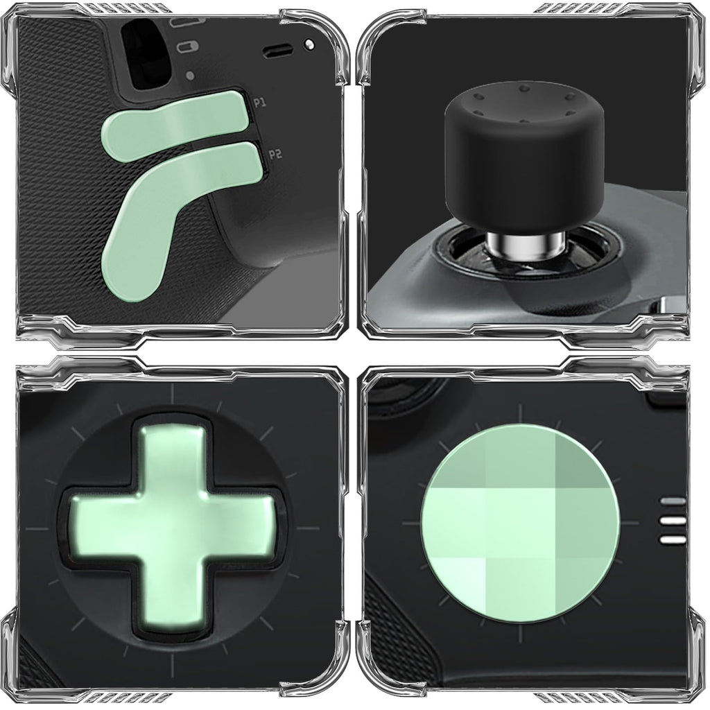 CHARM FOCUS 16-in-1 Metal Thumbsticks Replacement Kits for Xbox Elite Series 2, Xbox Elite 2 Controller Accessories, Includes Magnetic Joysticks, Paddles, Silicone Caps, D-Pads, 1 Tool (Volcano Red) - Flex Gamingproduct_type