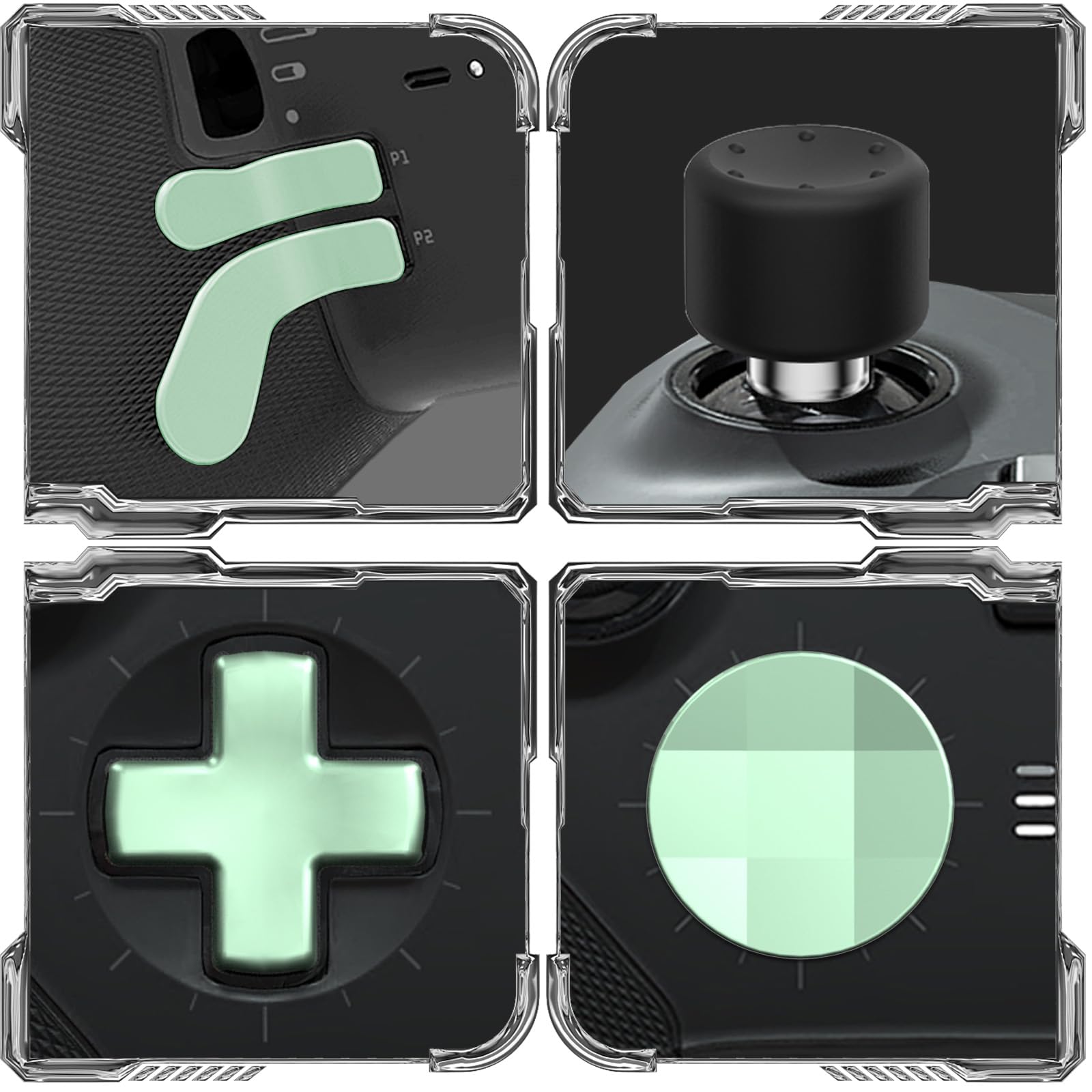 CHARM FOCUS 16-in-1 Metal Thumbsticks Replacement Kits for Xbox Elite Series 2, Xbox Elite 2 Controller Accessories, Includes Magnetic Joysticks, Paddles, Silicone Caps, D-Pads, 1 Tool (Volcano Red) - Flex Gamingproduct_type
