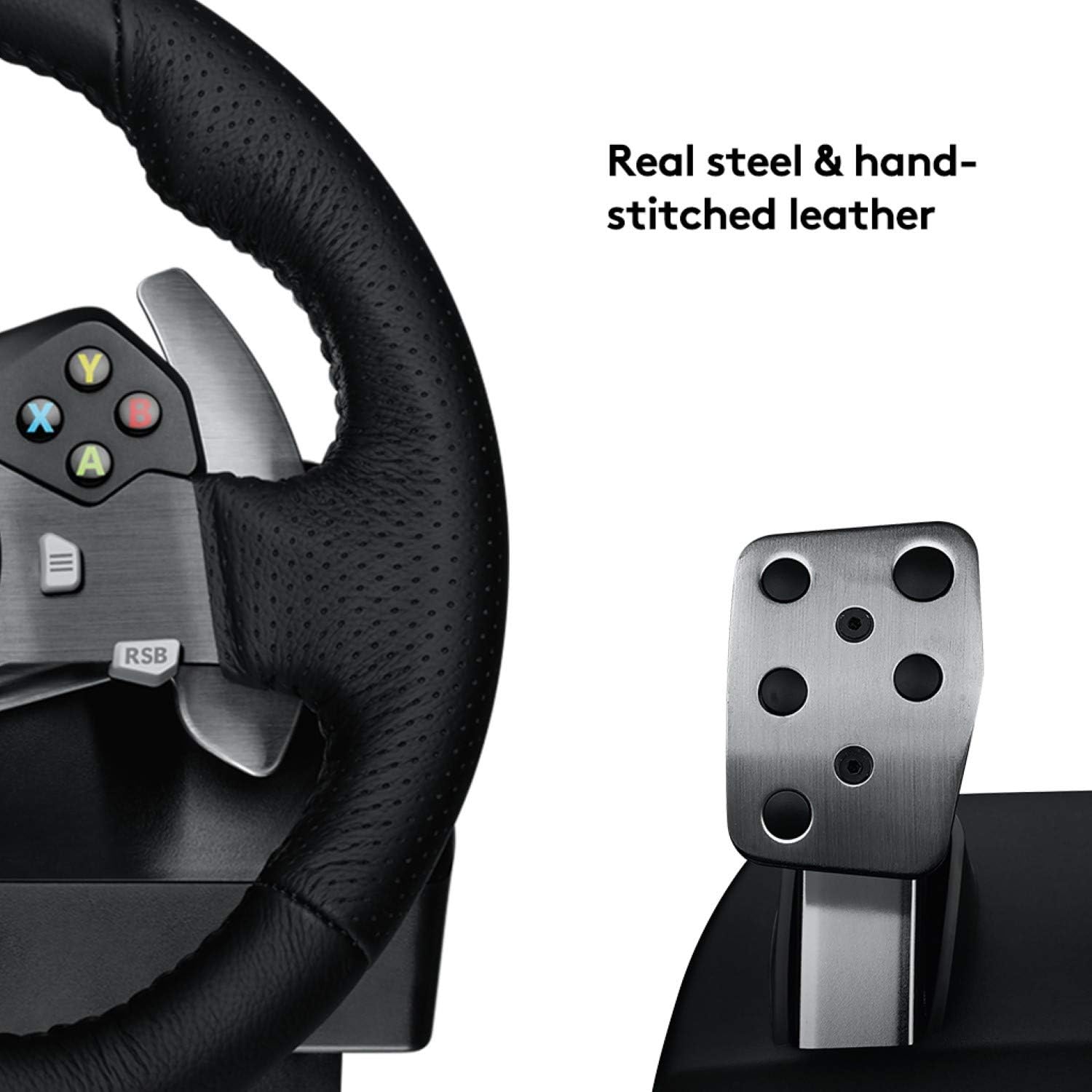 Logitech G29 Driving Force Racing Wheel and Floor Pedals, Real Force Feedback, Stainless Steel Paddle Shifters, Leather Steering Wheel Cover for PS5, PS4, PC, Mac - Flex Gamingproduct_type