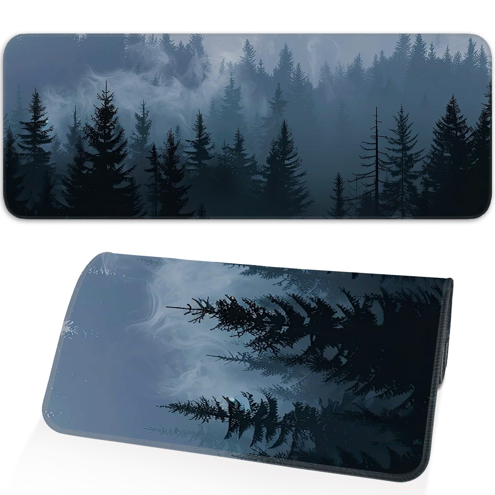 Japanese Dark Red Moon Gaming Mouse Pad, Extended Mouse Pad with Non-Slip Base, Full Keyboard Pad with Stitched Edges, Large Desk Pad for Gaming, Office, Home 31.5 x 11.8 Inch - Flex Gamingproduct_type