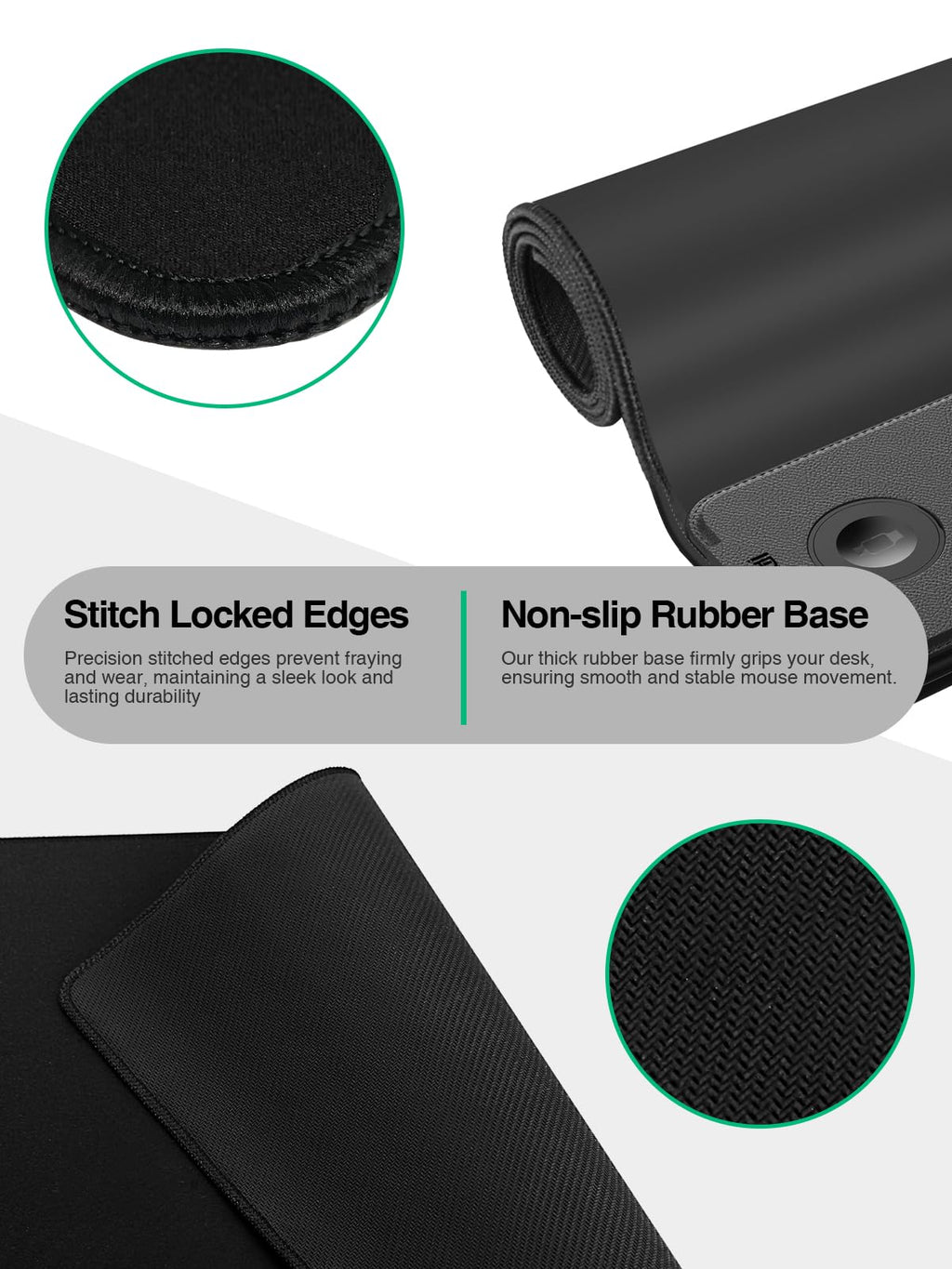 XXL Mouse Pad with Phone Holder - Black, RGB Desk Mat with 15W Fast Charging, LED Gaming Mousepad with 11 Light Colors, Waterproof Non-Slip Pad for Office & Home (Wave) - Flex Gamingproduct_type
