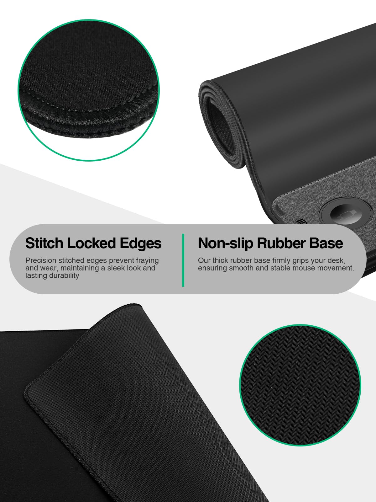 XXL Mouse Pad with Phone Holder - Black, RGB Desk Mat with 15W Fast Charging, LED Gaming Mousepad with 11 Light Colors, Waterproof Non-Slip Pad for Office & Home (Wave) - Flex Gamingproduct_type