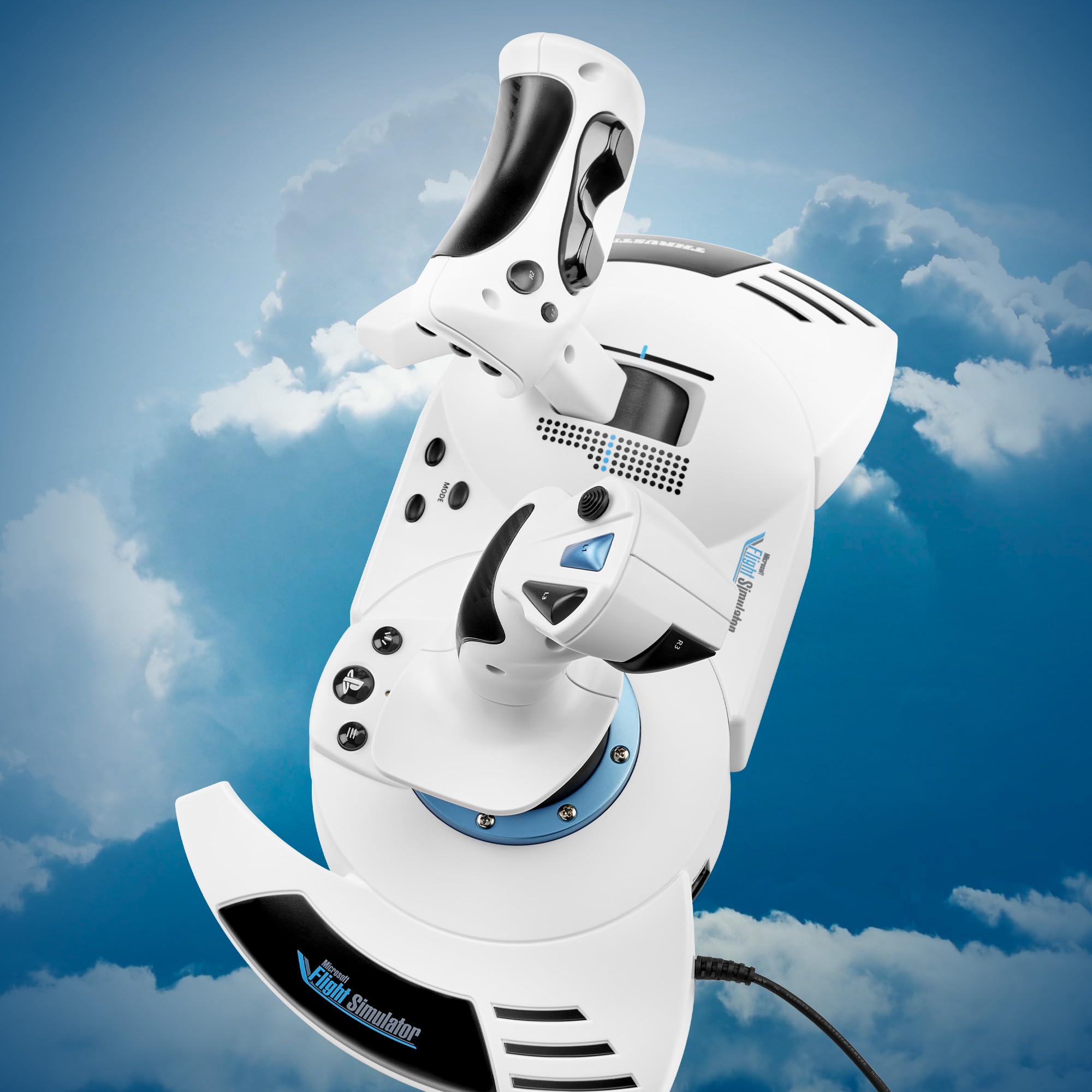 Thrustmaster T-Flight Hotas X USB Flight Sim Stick & Throttle - PC | Detachable design, adjustable resistance, 12 programmable buttons, 5 axes, dual rudder control, preset memory, ergonomic - Flex Gamingproduct_type