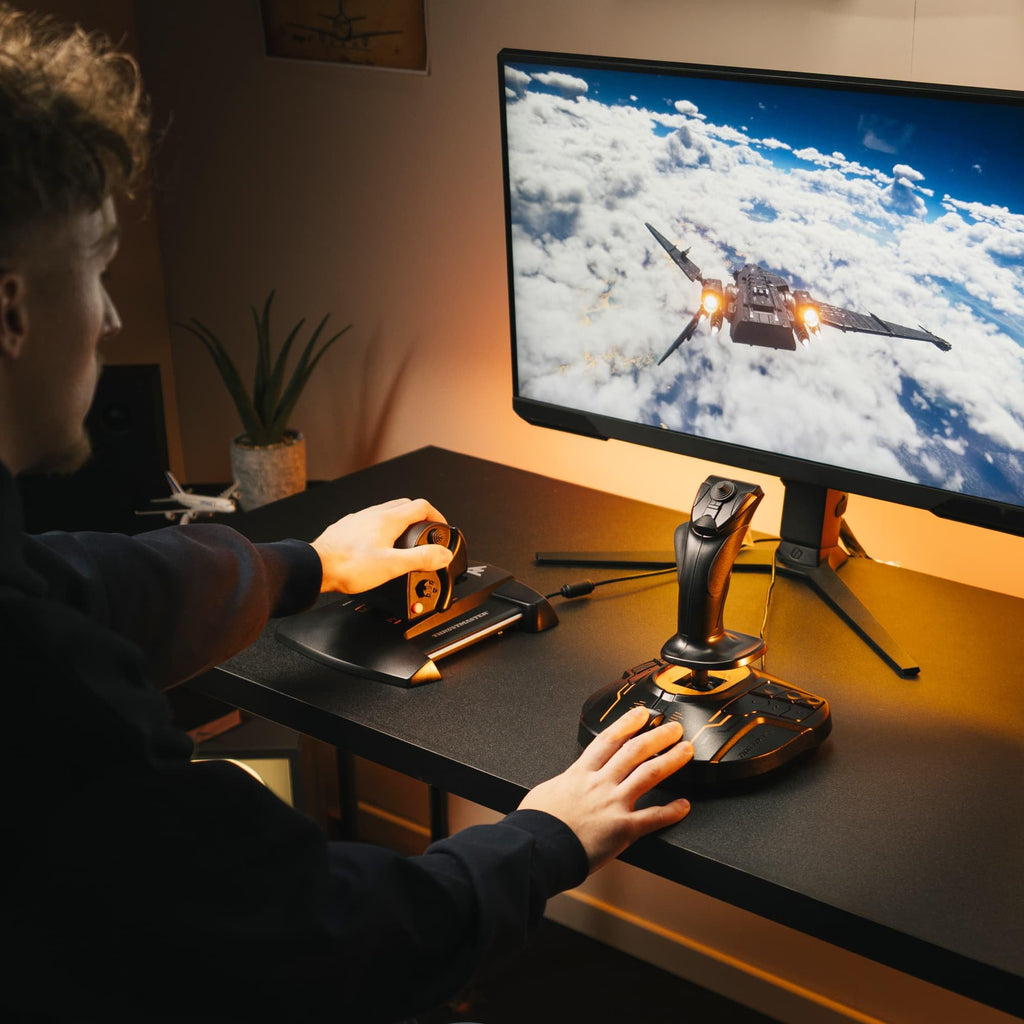Thrustmaster T16000M FCS Space Sim Duo Combat Flight Sim Joystick - PC | Dual Hall-Effect sticks, 32 programable buttons, weighted bases, 8-way hat switch, 4 axes, twist rudder, integrated throttle - Flex Gamingproduct_type