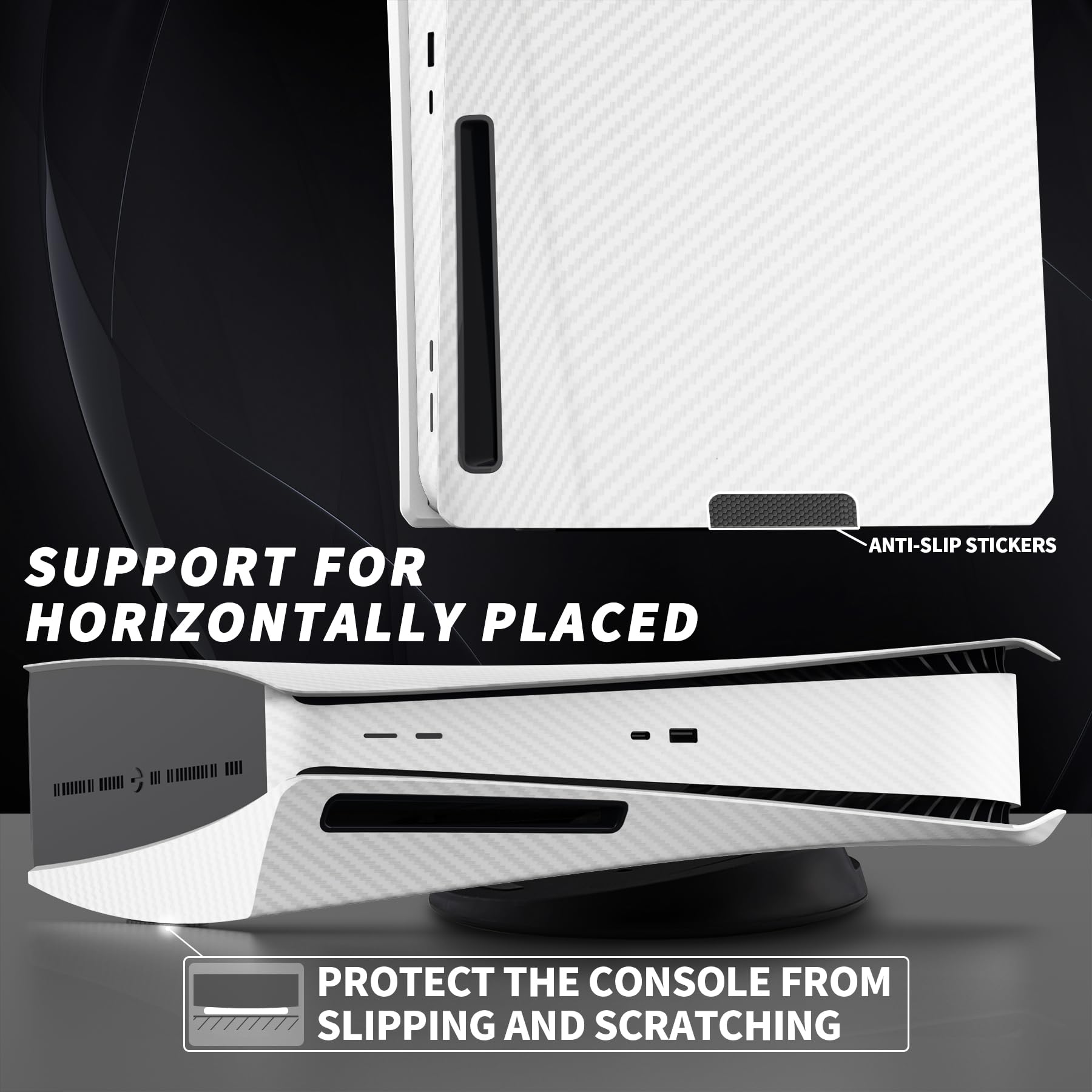 eXtremeRate eXcover The Great Wave Top Bottom Cover Compatible with ps5 Console Disc Edition, Replacement Faceplate Backplate Shell Skin Compatible with ps5 Disc Version Console - Flex Gamingproduct_type