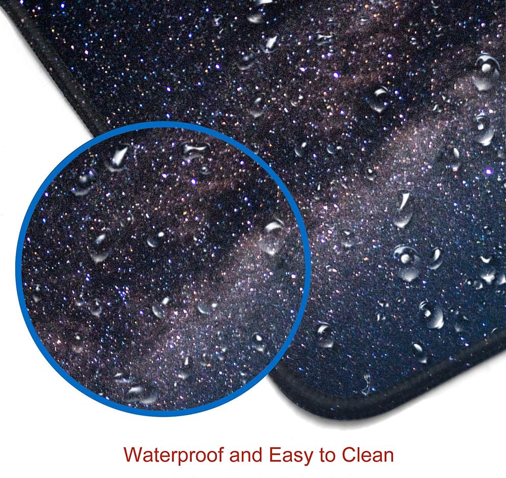 Gaming Mouse Pad, Large Non-Slip Rubber Base Mousepad, Keyboard Mouse Mat, Desk Pad with Stitched Edges, 31.5x11.8inch, Dazzling Galaxy - Flex Gamingproduct_type