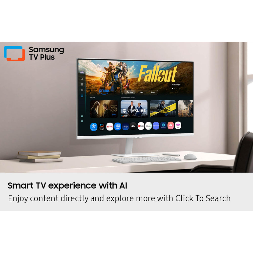 Samsung 43” Smart Monitor M7 (M70F) 4K UHD Display, Samsung Vision AI, Smart TV Apps, Gaming Hub, USB-C, HDMI and USB-A, Black, LS43FM702UNXZA, 2025 - Flex Gamingproduct_type