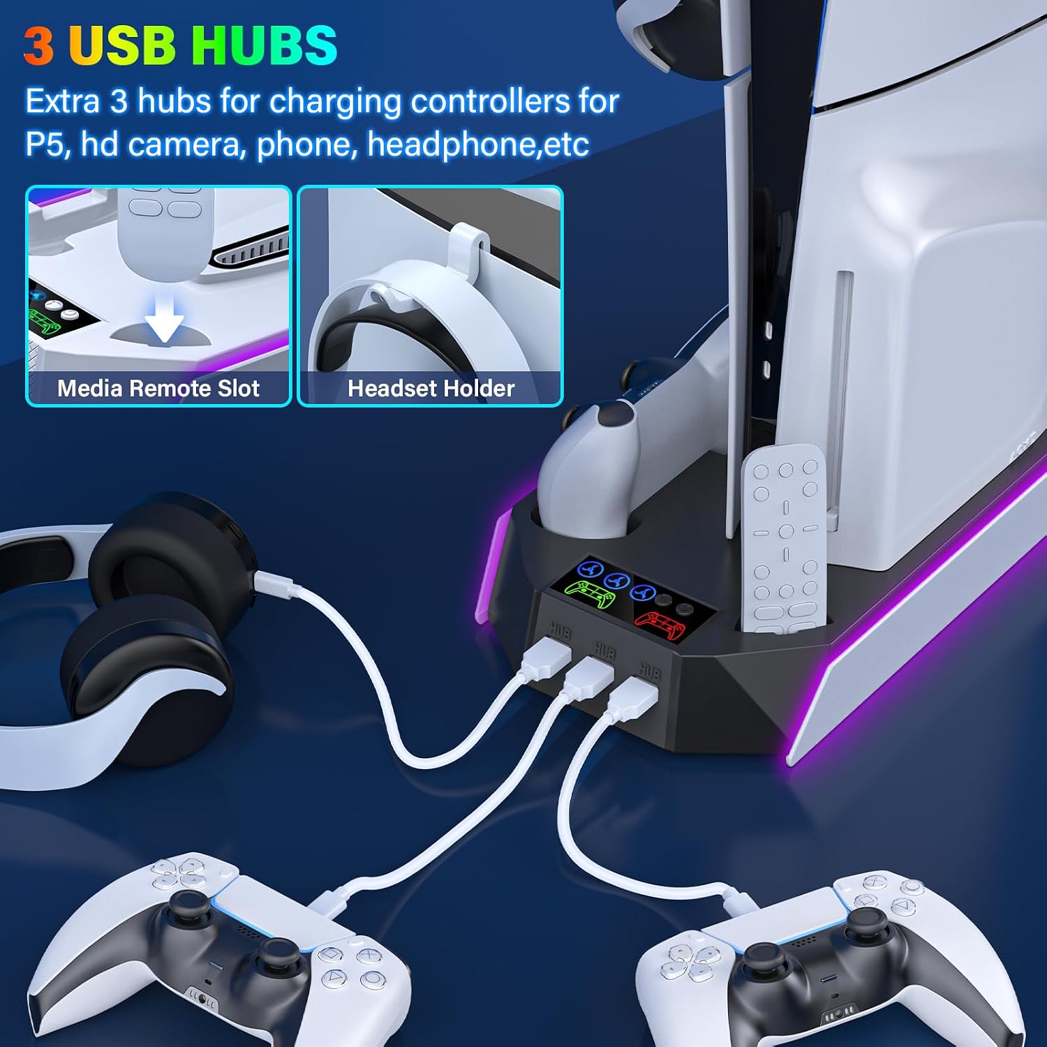 PS5 Cooling Station with Controller Charger: Elevate Your Gaming Experience - Flex Gamingproduct_type