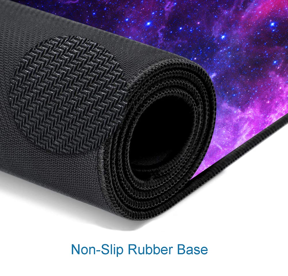 Gaming Mouse Pad, Large Non-Slip Rubber Base Mousepad, Keyboard Mouse Mat, Desk Pad with Stitched Edges, 31.5x11.8inch, Dazzling Galaxy - Flex Gamingproduct_type