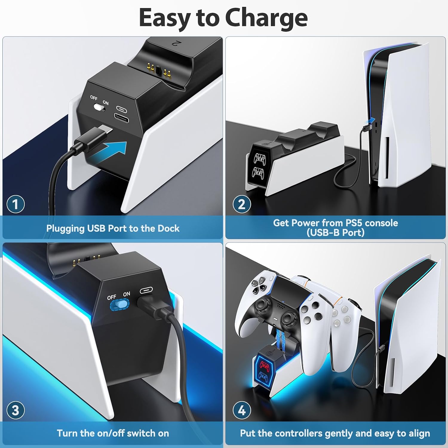Effortless Charging with the Best PS5 Controller Charging Station - Flex Gamingproduct_type